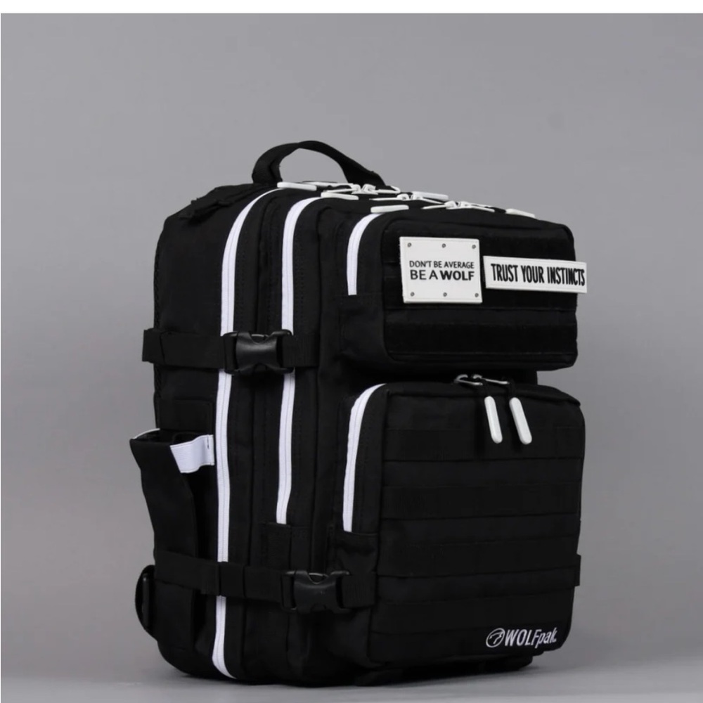 25L BACKPACK ALPHA BLACK WITH WHITE ACCENTS NWT - Picture 3 of 8